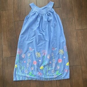 Vintage Secret Treasures Blue Sleeveless House Dress with Pockets size M